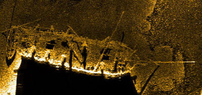 Image sonar du navire Hamilton