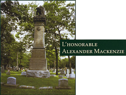 Photographie du lieu de sépulture de L'Honorable Alexander Mackenzie