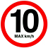 Vitesse maximale à 10 km/h