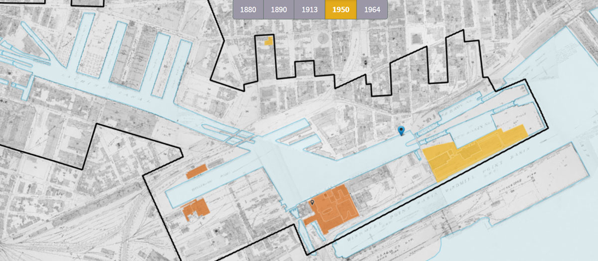 Carte ancienne du secteur du Canal-de-Lachine