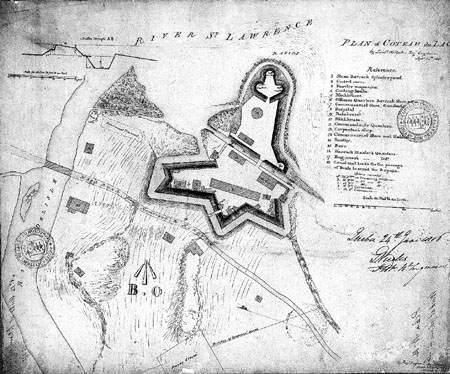 Plan de Coteau-du-Lac, 1815