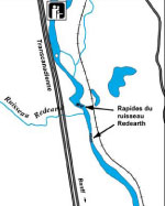 Carte des rapides du ruisseau Redearth