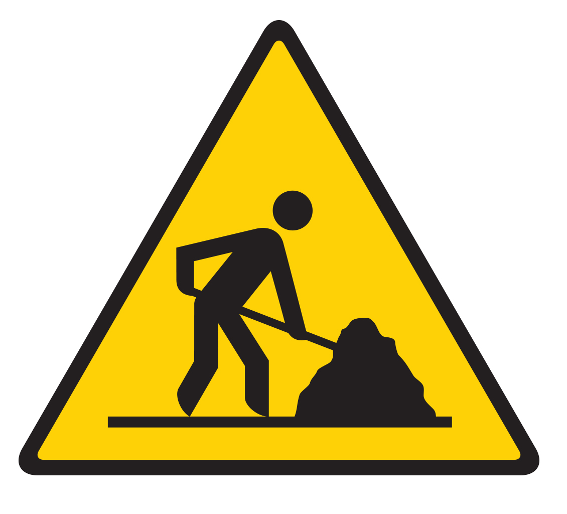 construction warning triangle 