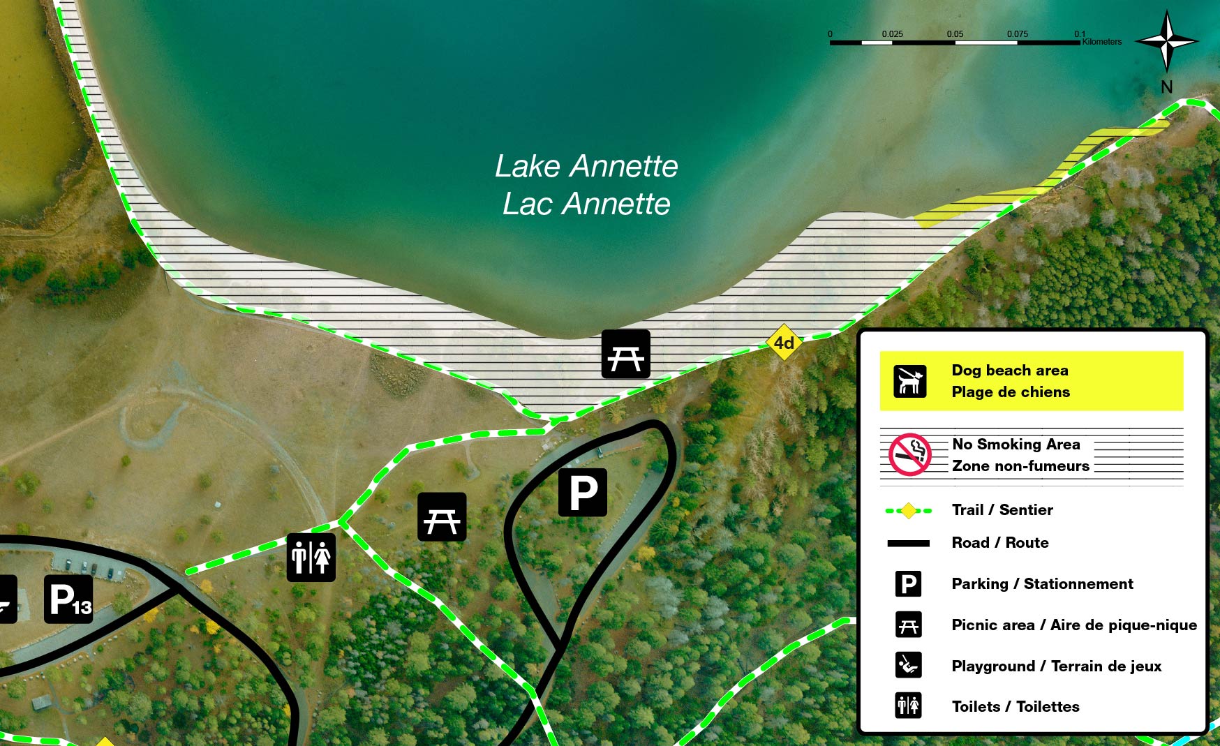 Plage principale du lac Annette
