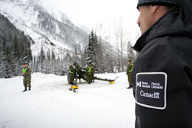 déclenchement des avalanches préventives au moyen d’un obusier