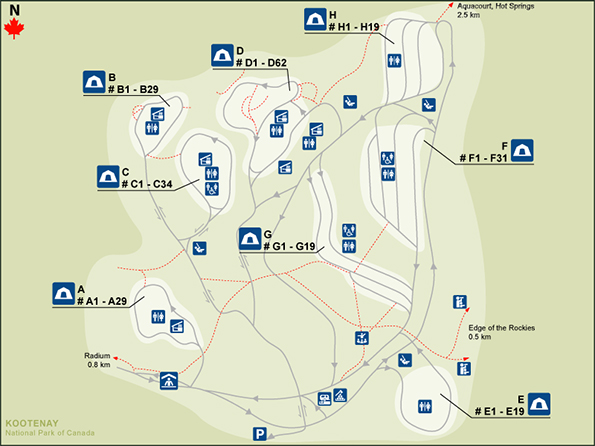 Carte du camping Redstreak