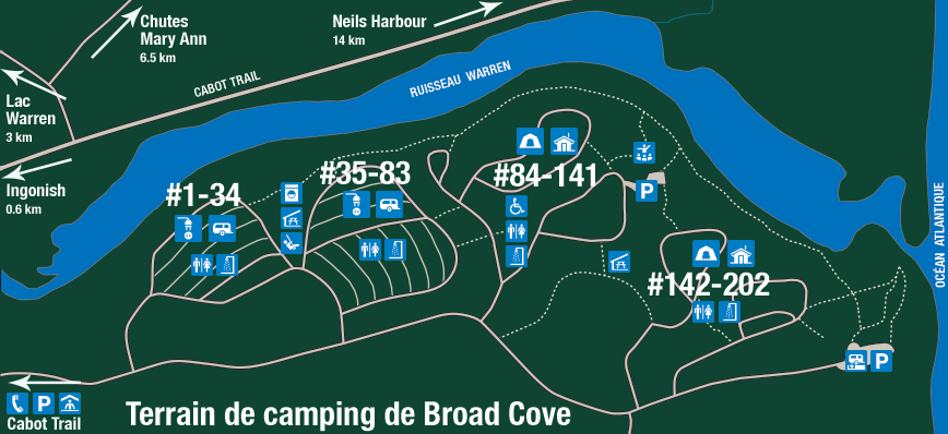 Terrain de camping de Broad Cove