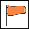 Orange surf flag