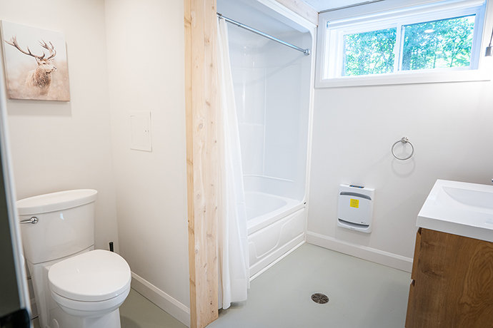 Salle de bain au sous-sol.