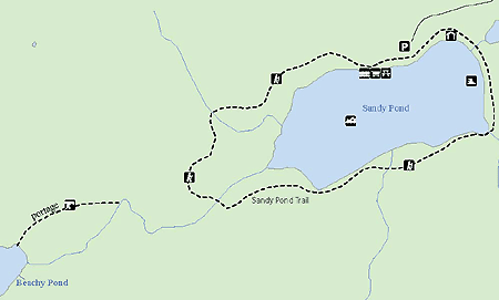 Map of Sandy Pond Trail