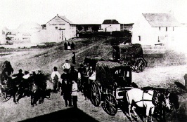 Carrefour de l'avenue Portage et de la rue Main en 1872